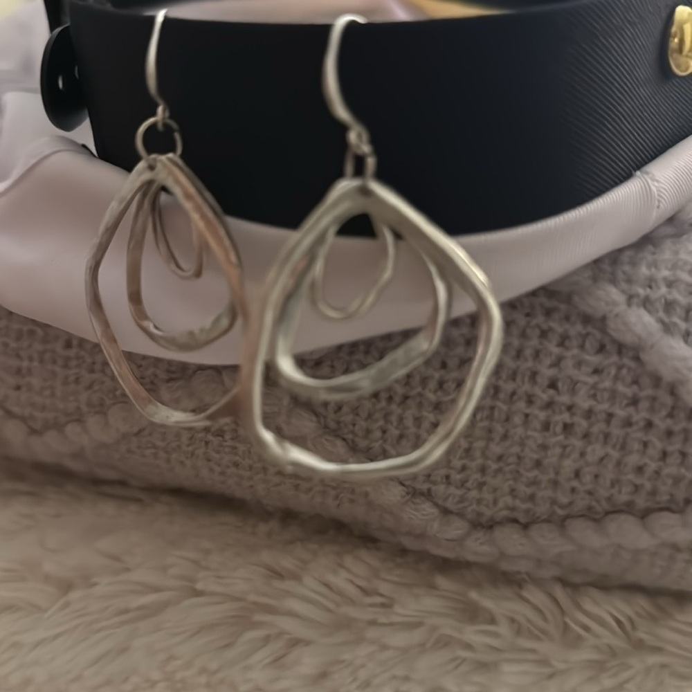 Silver Geometric Earrings